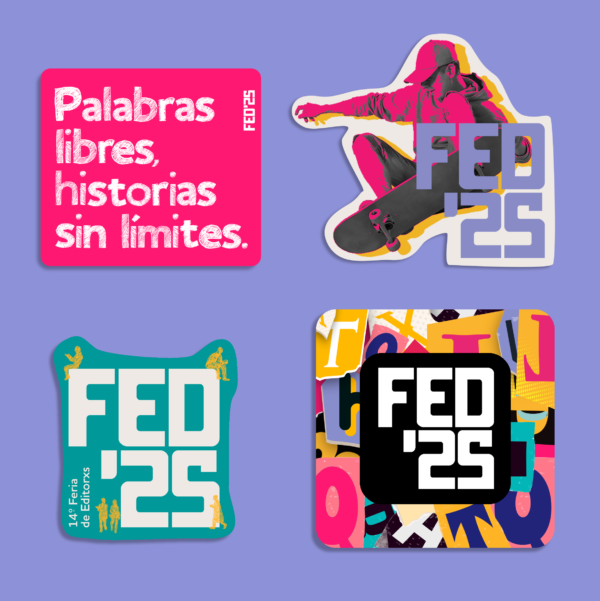 Cuatro stickers FED 2025
